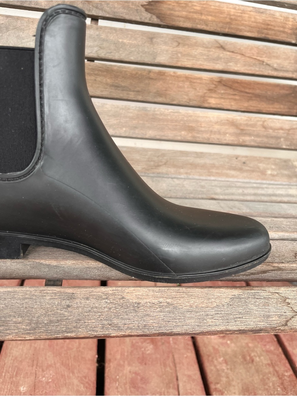 Sam Edelman Black Tinsley Chelsea Rain Boots Booties Women’s Size 9 Waterproof - Picture 8 of 11